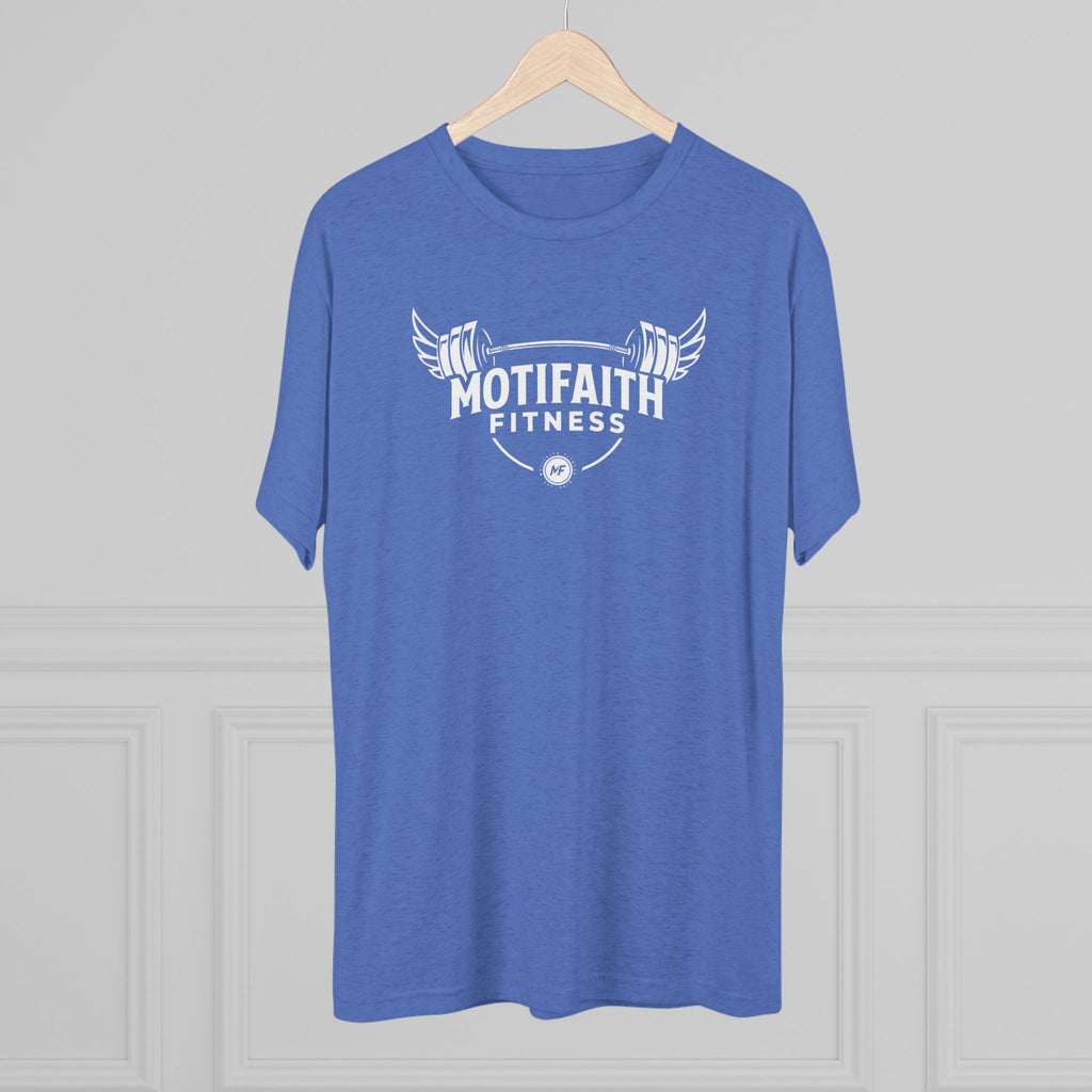 Motifaith Fitness T-Shirt — Barbell Wings Gym Tee