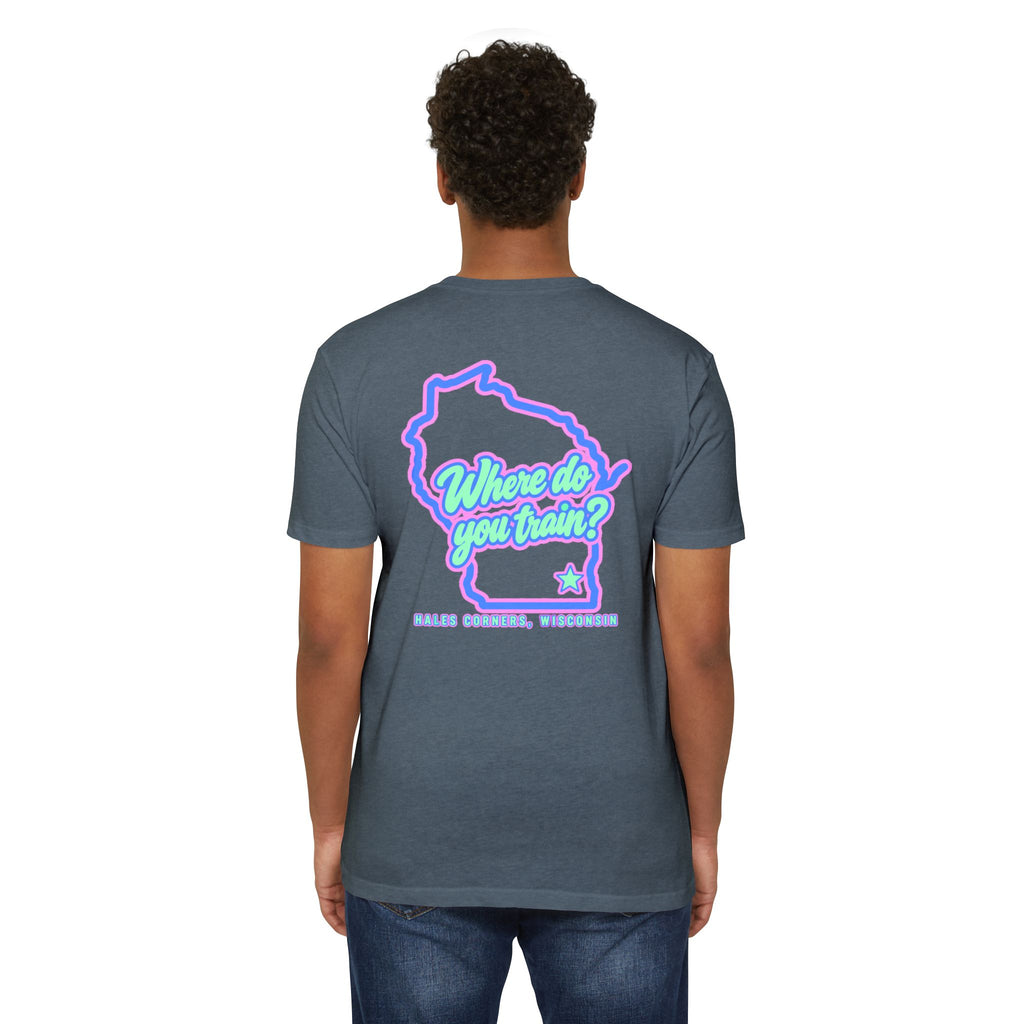 Sweat with Purpose T-Shirt — Motifath Fitness Tee (Make Change, Wisconsin)