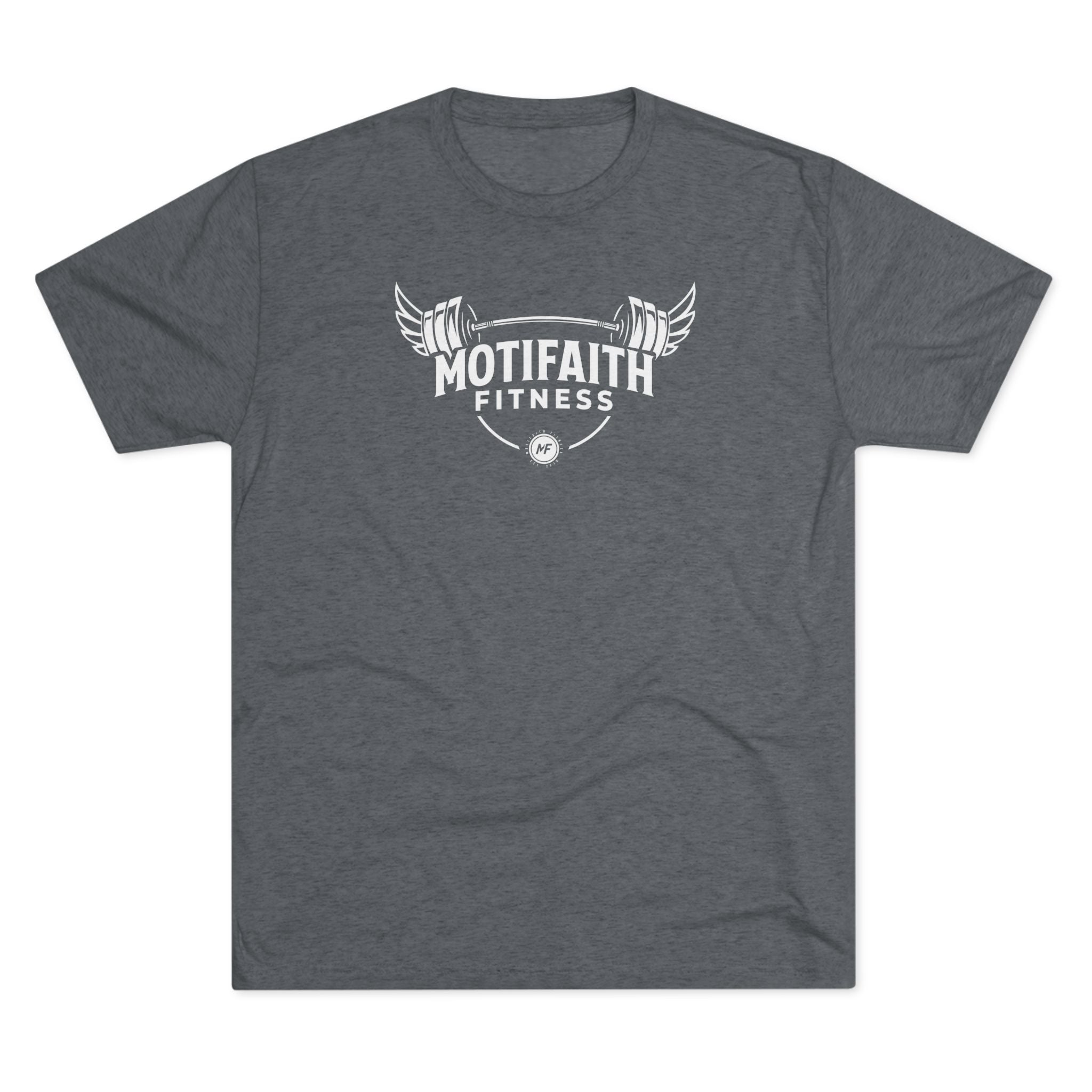 Motifaith Fitness T-Shirt — Barbell Wings Gym Tee