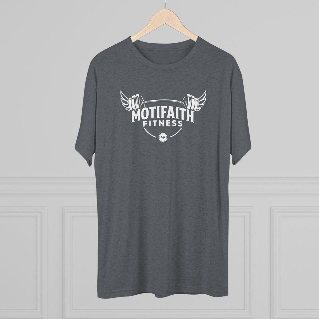 Motifaith Fitness T-Shirt — Barbell Wings Gym Tee
