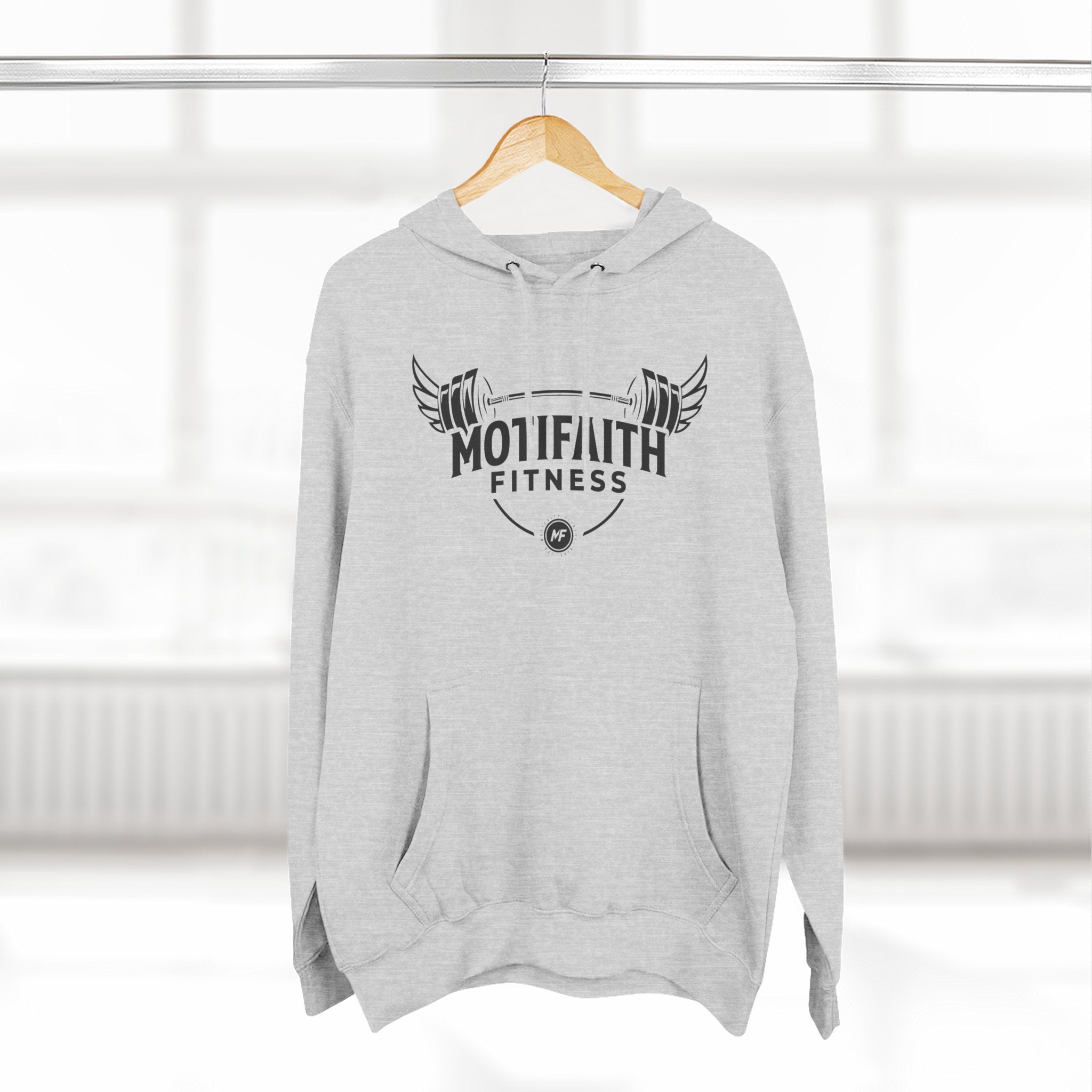 Motifaith Fitness Three-Panel Fleece Hoodie