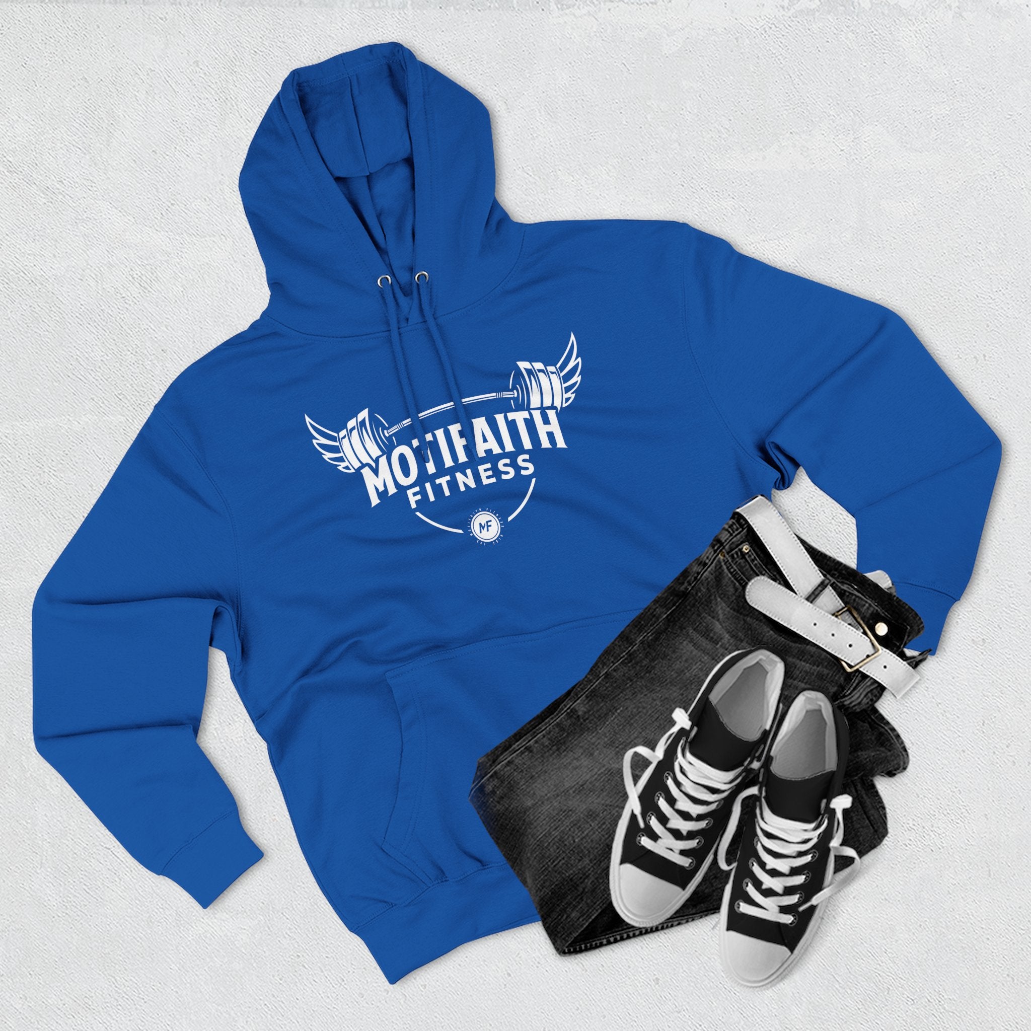 Motifaith Fitness Three-Panel Fleece Hoodie