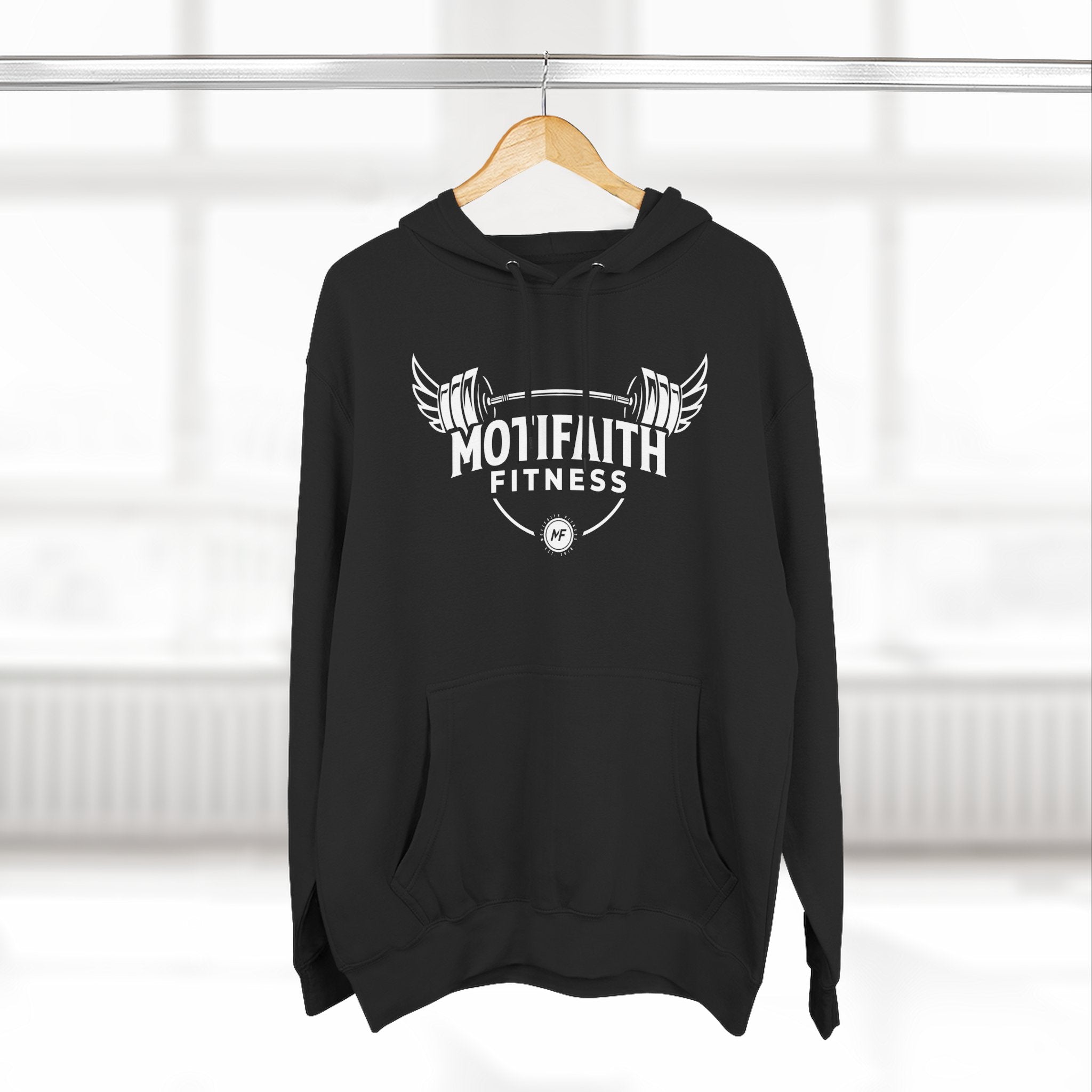 Motifaith Fitness Three-Panel Fleece Hoodie
