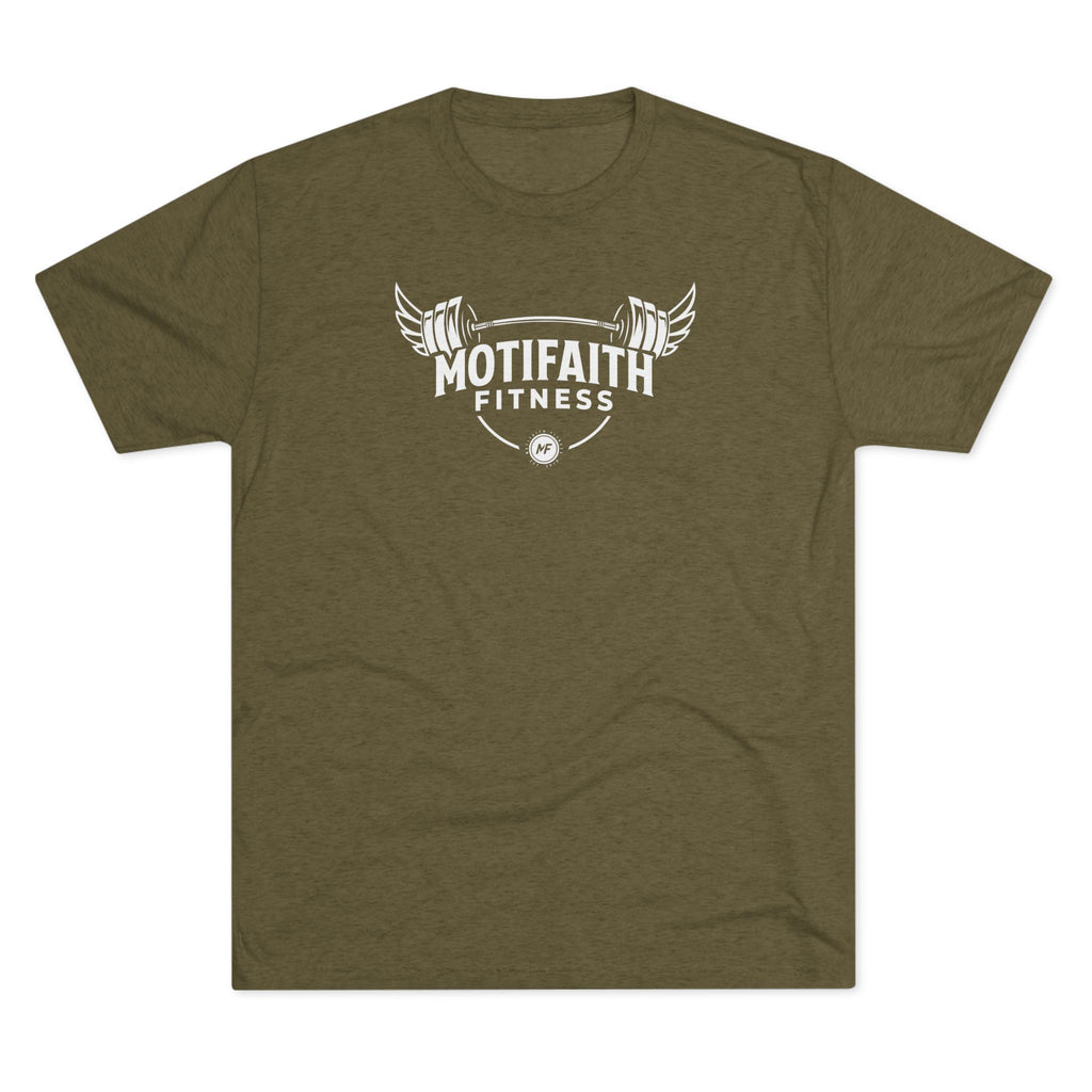 Motifaith Fitness T-Shirt — Barbell Wings Gym Tee