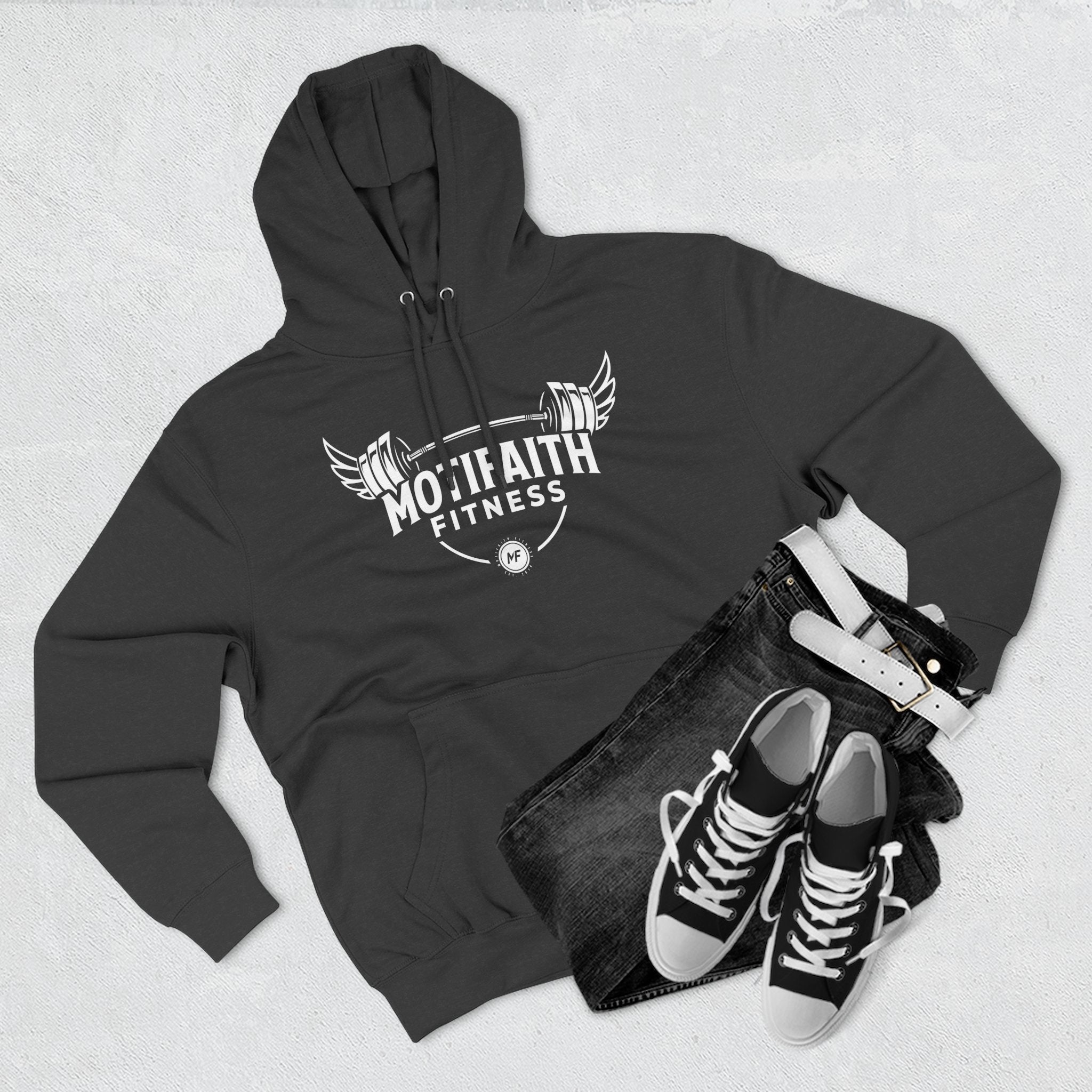 Motifaith Fitness Three-Panel Fleece Hoodie