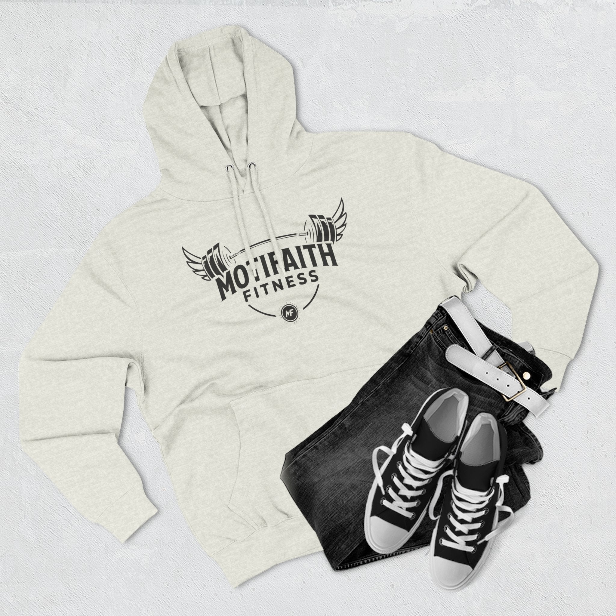Motifaith Fitness Three-Panel Fleece Hoodie