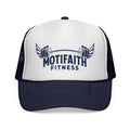 Motifaith Fitness Trucker Hat - Winged Barbell Athletic Cap