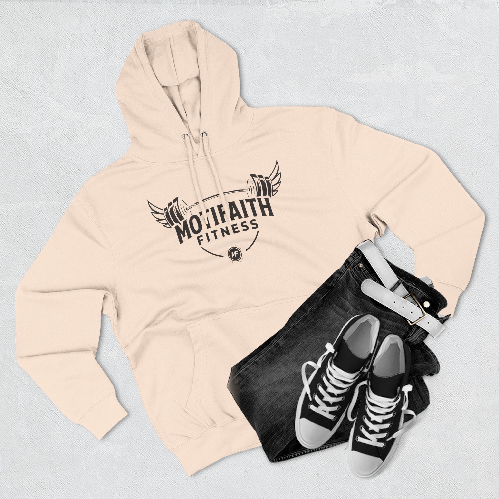 Motifaith Fitness Three-Panel Fleece Hoodie