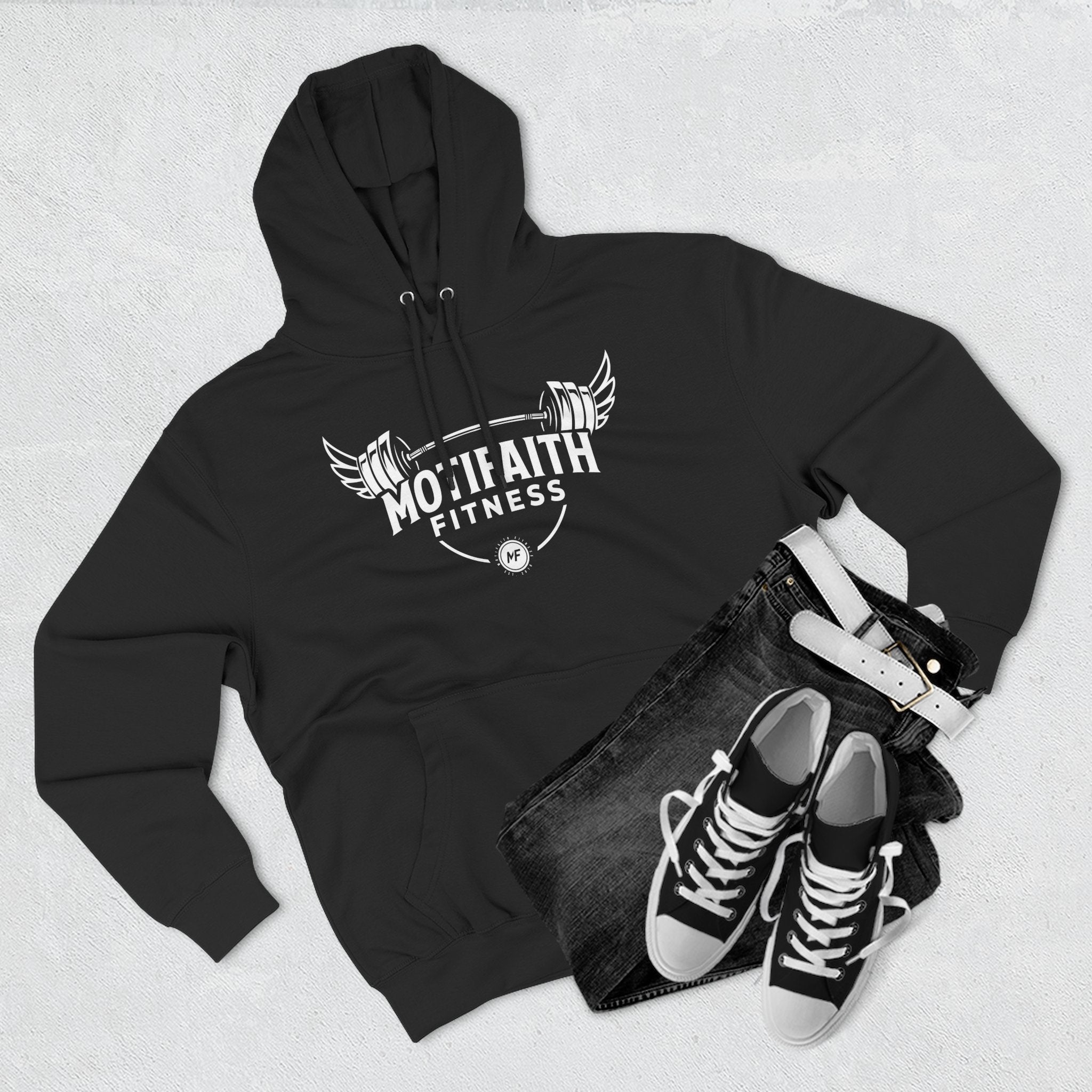 Motifaith Fitness Three-Panel Fleece Hoodie