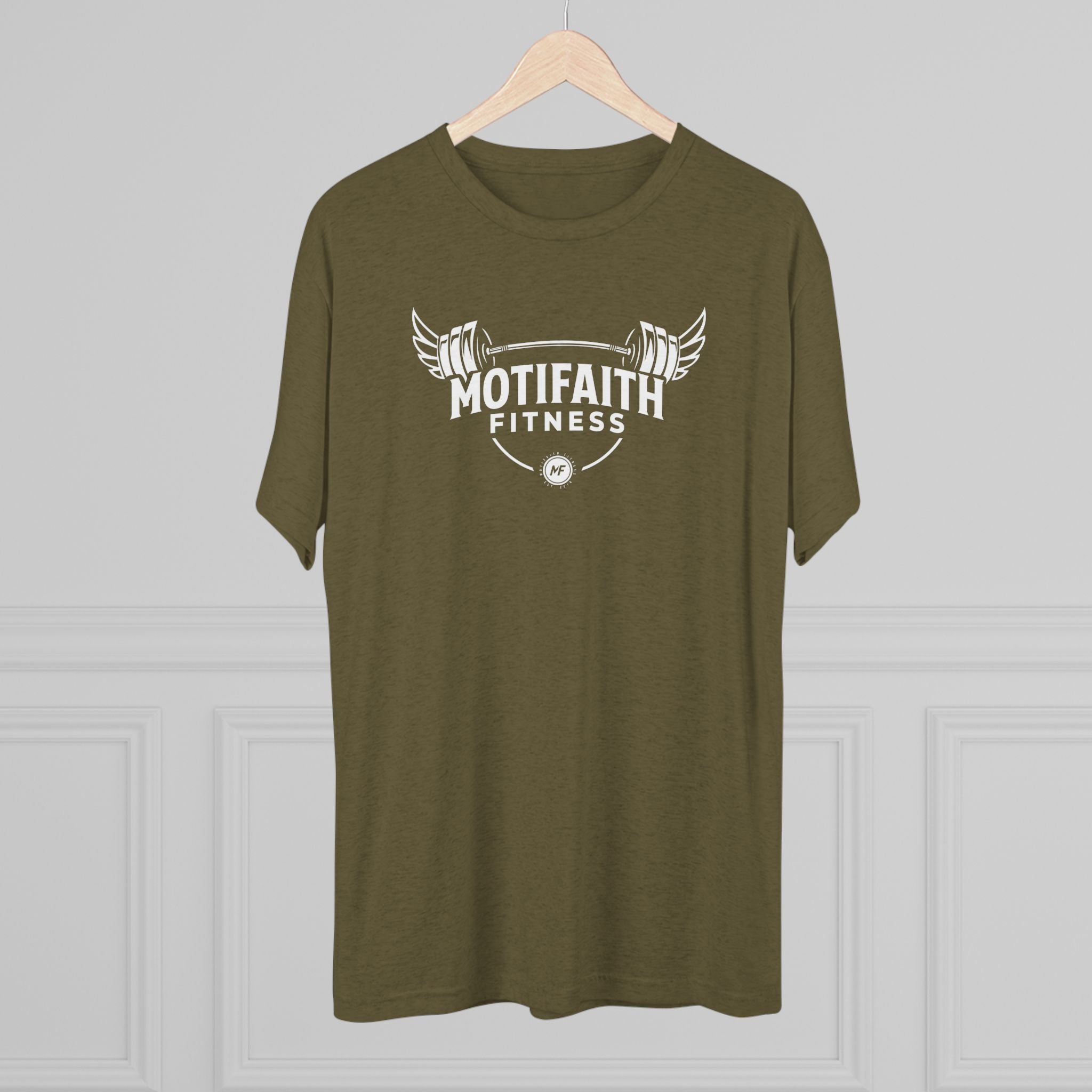 Motifaith Fitness T-Shirt — Barbell Wings Gym Tee