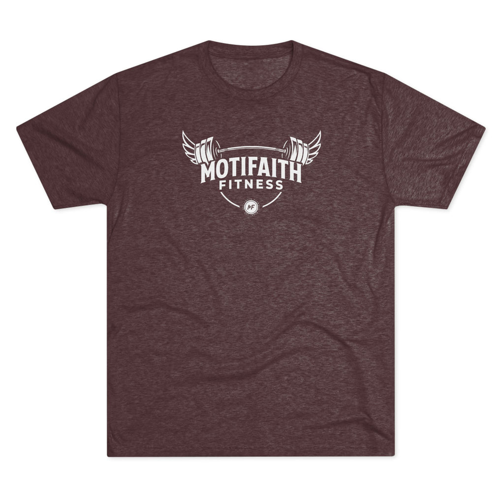 Motifaith Fitness T-Shirt — Barbell Wings Gym Tee