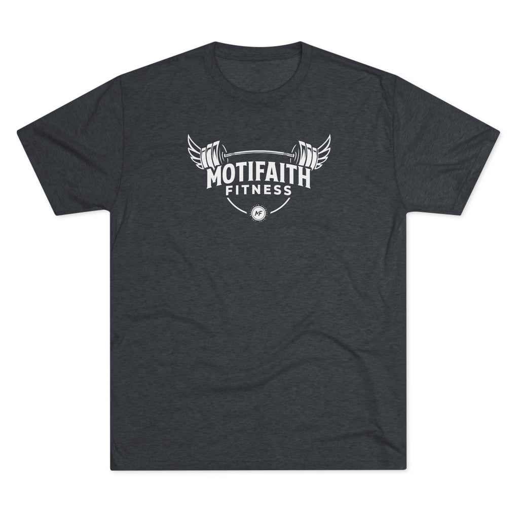 Motifaith Fitness T-Shirt — Barbell Wings Gym Tee