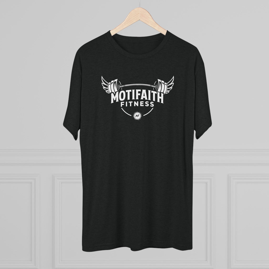Motifaith Fitness T-Shirt — Barbell Wings Gym Tee