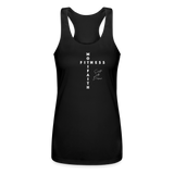 Women’s Performance Motifaith Block Letter Racerback Tank Top - black