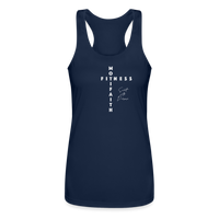 Women’s Performance Motifaith Block Letter Racerback Tank Top - navy