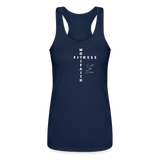 Women’s Performance Motifaith Block Letter Racerback Tank Top - navy