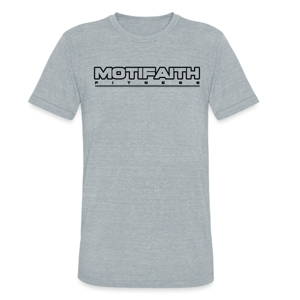Motifaith "Sweat with purpose" Fitted Cotton/Poly T-Shirt - heather grey