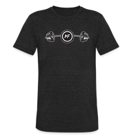 Unisex Barbell Tri-Blend T-Shirt - heather black