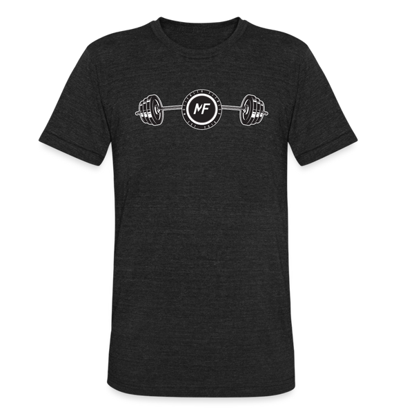 Unisex Barbell Tri-Blend T-Shirt - heather black