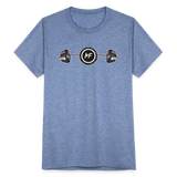 Unisex Barbell Tri-Blend T-Shirt - heather blue