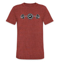 Unisex Barbell Tri-Blend T-Shirt - heather cranberry