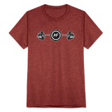 Unisex Barbell Tri-Blend T-Shirt - heather cranberry