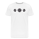 Motifaith Muscle Barbell Premium T-Shirt - white