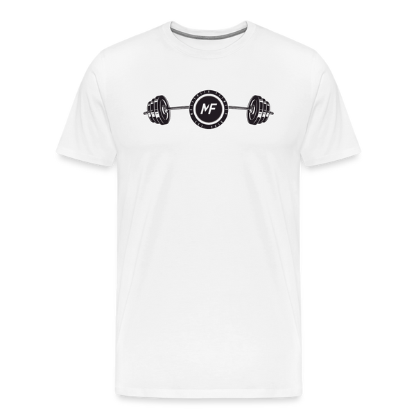 Motifaith Muscle Barbell Premium T-Shirt - white