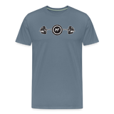 Motifaith Muscle Barbell Premium T-Shirt - steel blue