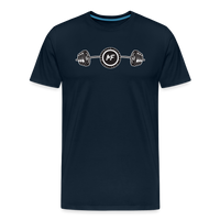 Motifaith Muscle Barbell Premium T-Shirt - deep navy