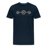 Motifaith Muscle Barbell Premium T-Shirt - deep navy