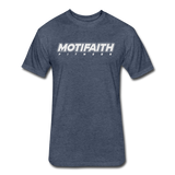 2022 Fitted Cotton/Poly Motifaith T-Shirt by Next Level - heather navy