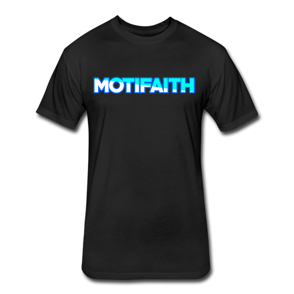 Fitted Cotton/Poly "Faithandweights" T-Shirt by Next Level - black